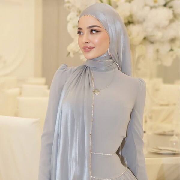 Four Side Metal Chain Scarf, Fashionable Hot Hijab
