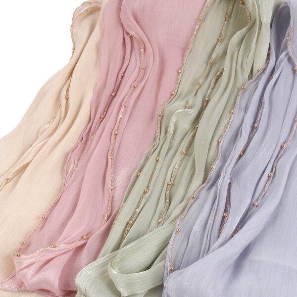 Four Side Metal Chain Scarf, Fashionable Hot Hijab - Image 3