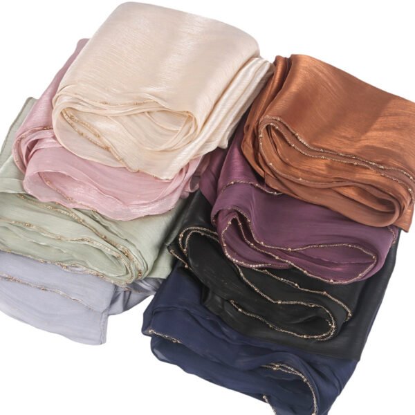Four Side Metal Chain Scarf, Fashionable Hot Hijab - Image 4
