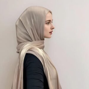 Satin Shimmer Hijab , soft and Breathable Scarf