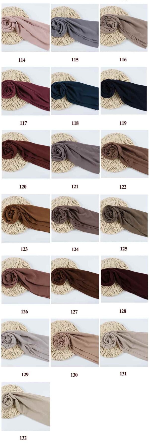 132 colors solid color chiffon hijabs, long scarf - Image 9