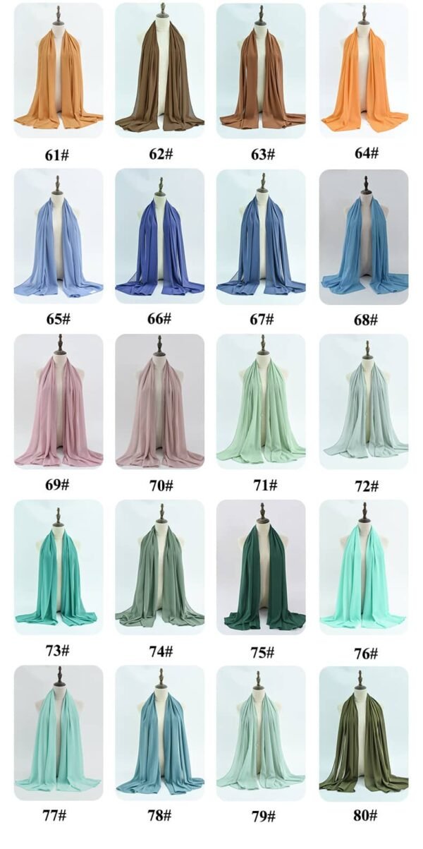 132 colors solid color chiffon hijabs, long scarf - Image 6