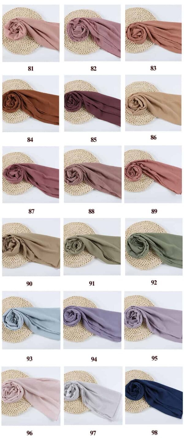 132 colors solid color chiffon hijabs, long scarf - Image 7