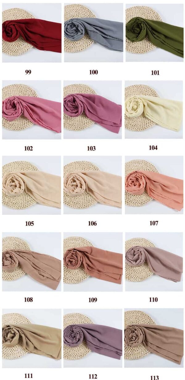132 colors solid color chiffon hijabs, long scarf - Image 8