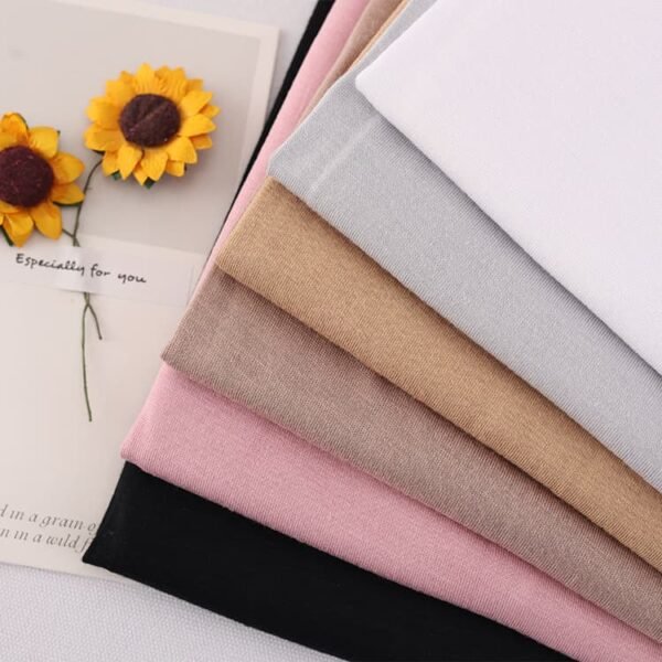Women's Cotton Jersey Scarves Light Soft Fashion Solid Wrap Shawl - Image 2