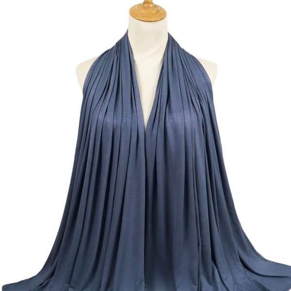 Women's Cotton Jersey Scarves Light Soft Fashion Solid Wrap Shawl - Image 6