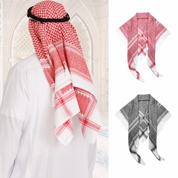 Arabic headscarf Dubai Saudi red printed square scarf Ghutra
