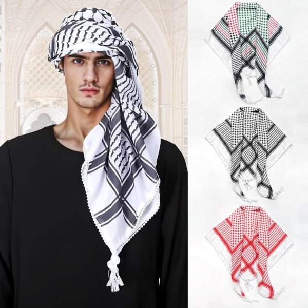 Arab Shemagh Suppliers Muslim Keffiyeh Head Wrap Scarf
