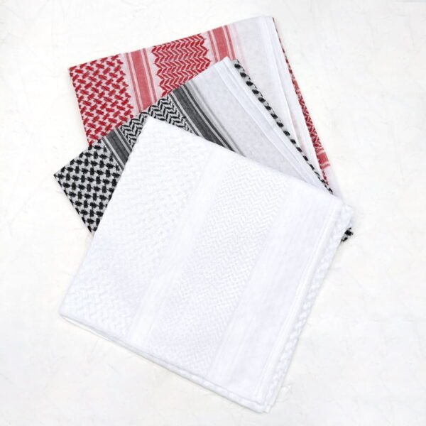 Arabic headscarf Dubai Saudi red printed square scarf Ghutra - Image 3