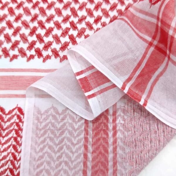 Arabic headscarf Dubai Saudi red printed square scarf Ghutra - Image 4