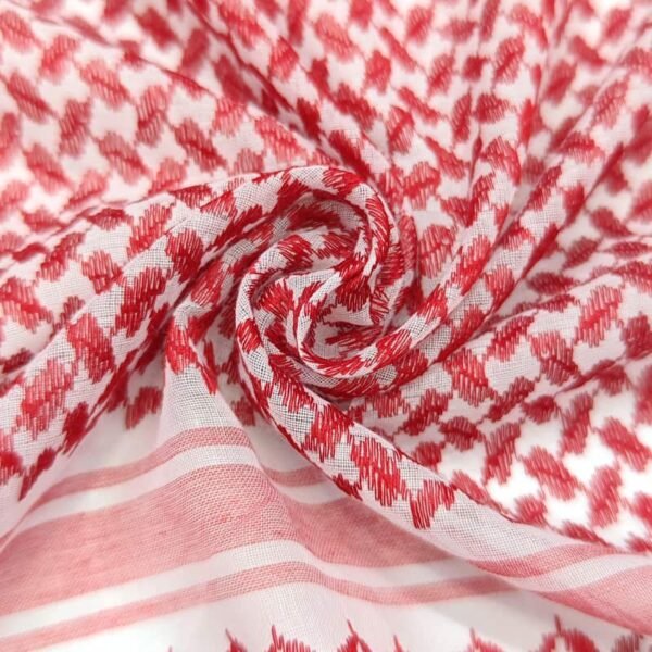 Arabic headscarf Dubai Saudi red printed square scarf Ghutra - Image 5