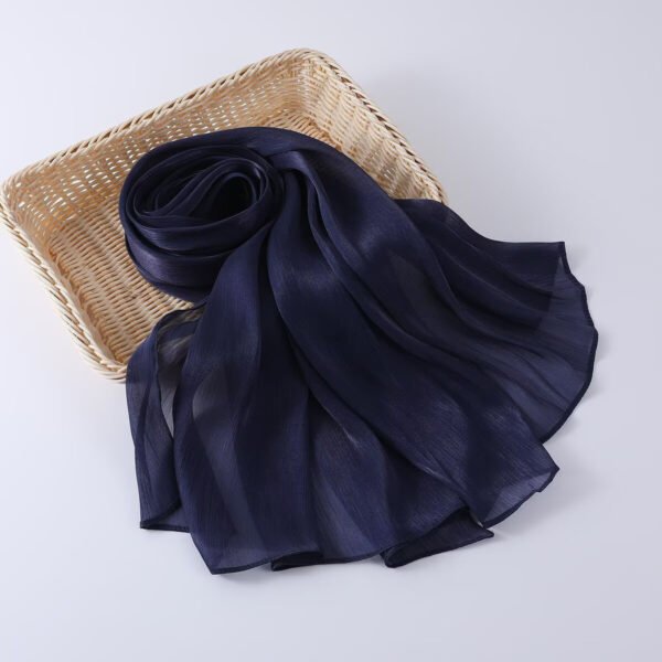 Women's Shiny Silk Chiffon Island Wrinkle-Resistant Long Scarf - Image 14