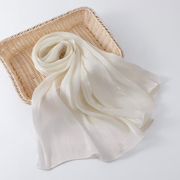 Women's Shiny Silk Chiffon Island Wrinkle-Resistant Long Scarf - Image 18