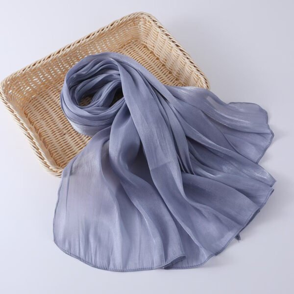 Women's Shiny Silk Chiffon Island Wrinkle-Resistant Long Scarf - Image 20