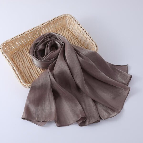 Women's Shiny Silk Chiffon Island Wrinkle-Resistant Long Scarf - Image 22