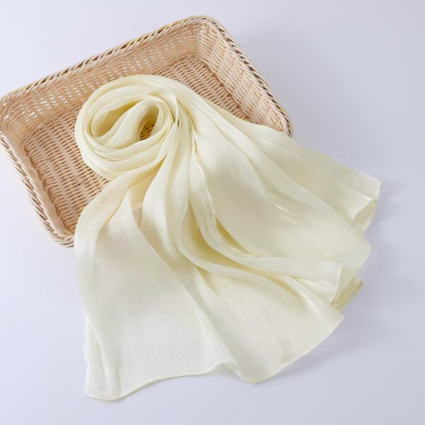 Women's Shiny Silk Chiffon Island Wrinkle-Resistant Long Scarf - Image 23