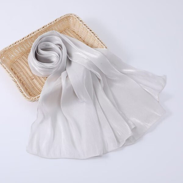 Women's Shiny Silk Chiffon Island Wrinkle-Resistant Long Scarf - Image 6
