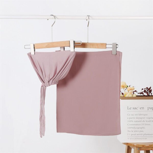 Adjustable small cap and long scarf set Breathable thin headscarf