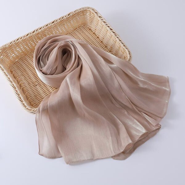 Women's Shiny Silk Chiffon Island Wrinkle-Resistant Long Scarf - Image 27