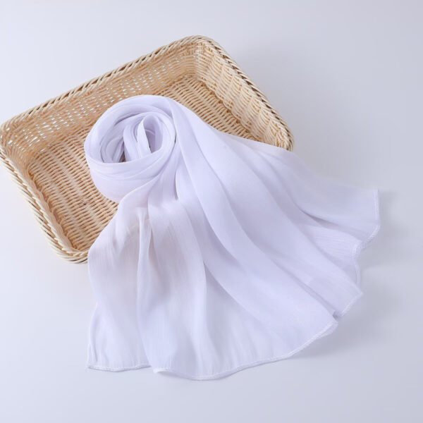 Women's Shiny Silk Chiffon Island Wrinkle-Resistant Long Scarf - Image 28