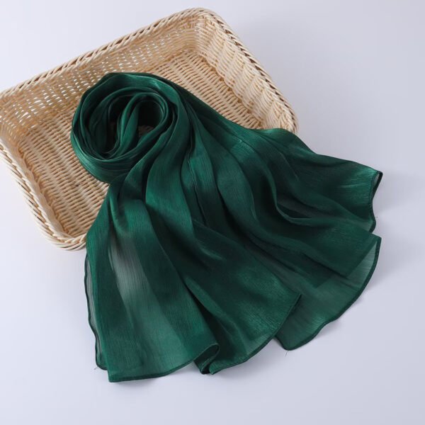 Women's Shiny Silk Chiffon Island Wrinkle-Resistant Long Scarf - Image 29