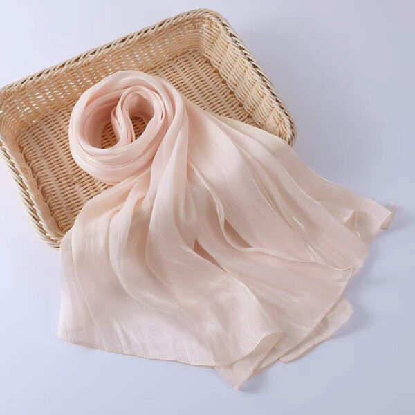 Women's Shiny Silk Chiffon Island Wrinkle-Resistant Long Scarf - Image 33