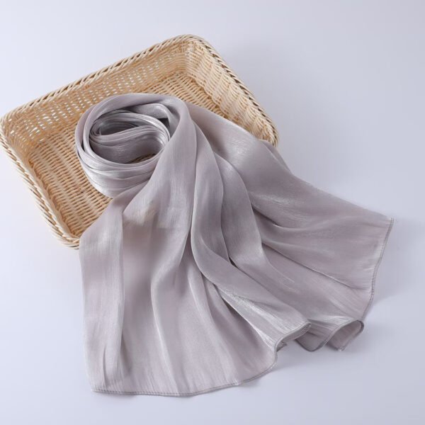 Women's Shiny Silk Chiffon Island Wrinkle-Resistant Long Scarf - Image 38